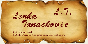 Lenka Tanacković vizit kartica